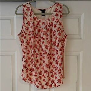 Floral Sleeveless Top - Red/Pink Size L